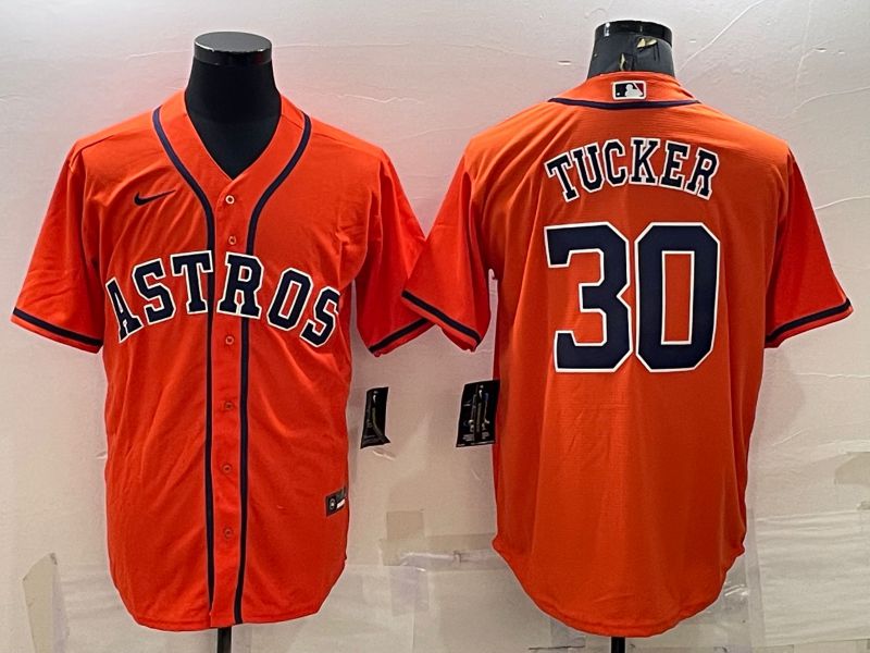 Men Houston Astros #30 Tucker Oragne Game Nike 2022 MLB Jersey1